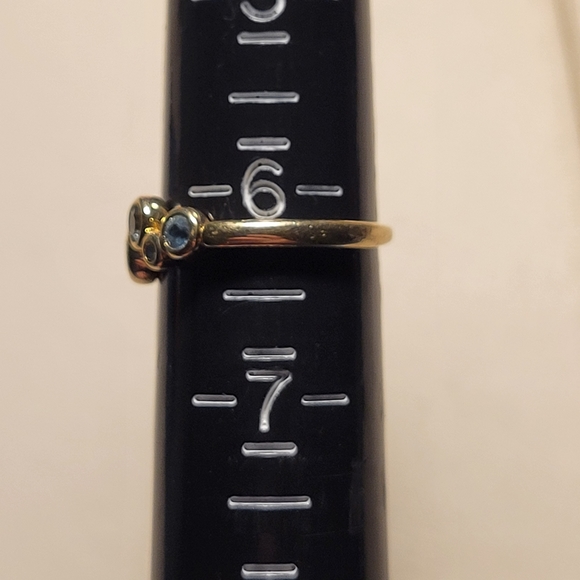 Kay Jewelers Gold and Blue Gemstone Ring - Picture 5 of 6
